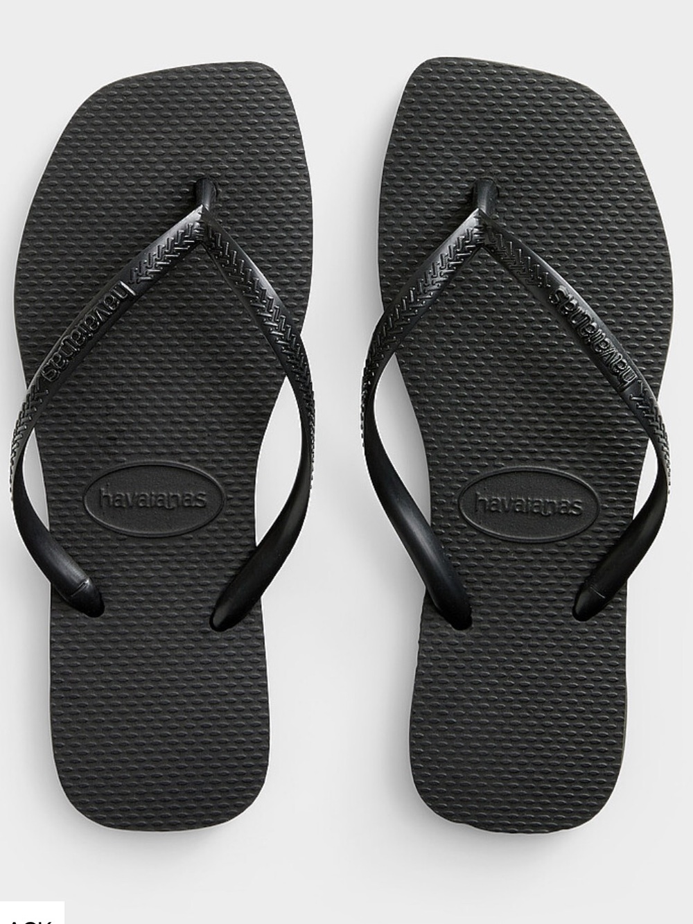 Havaianas Slim Flip Flops square toe, black